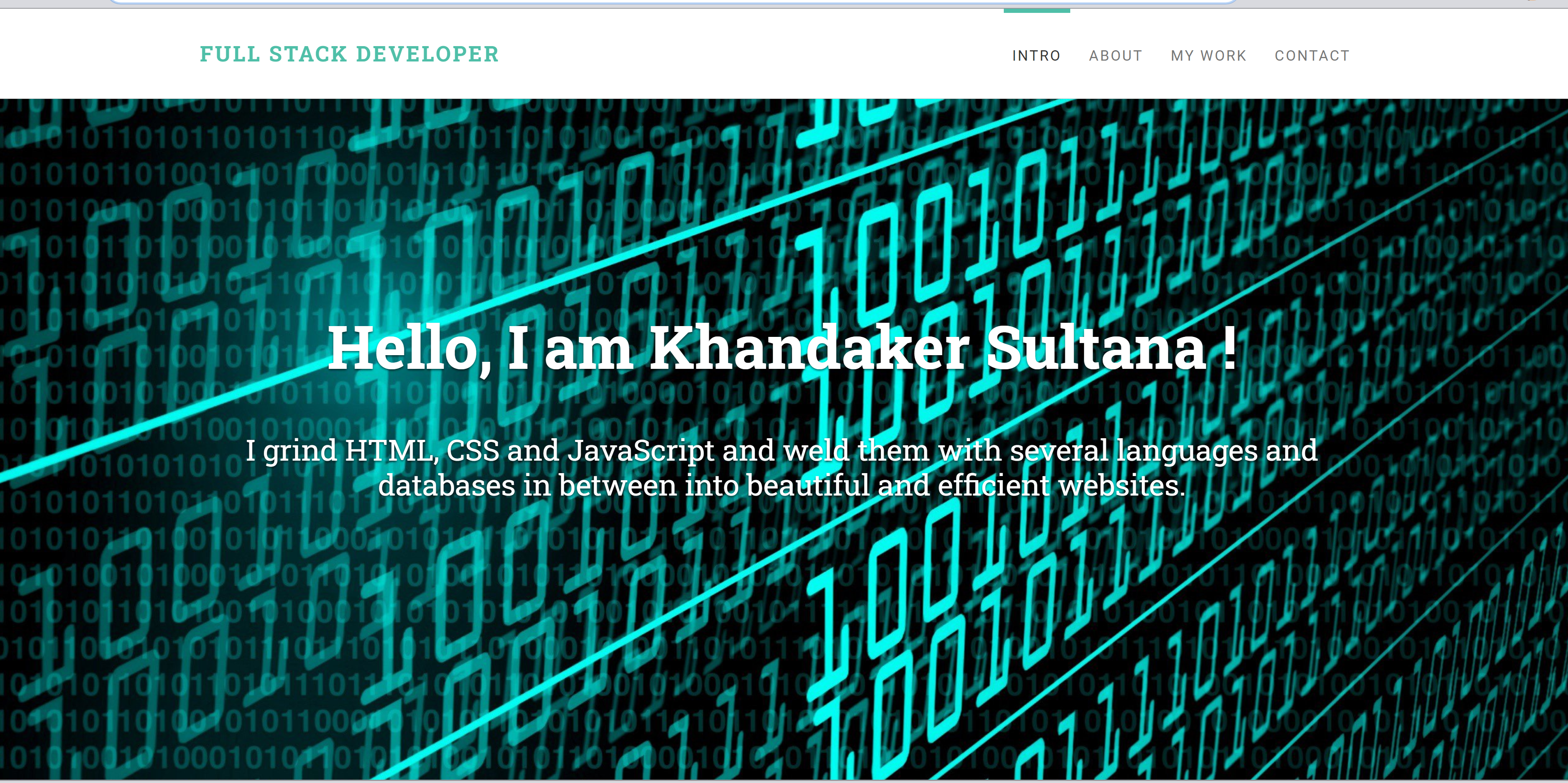 A portfolio website
